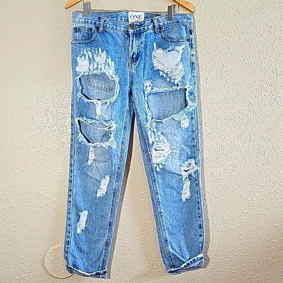 One By a one Teaspoon Ripped Jeans - Picture 1 of 9